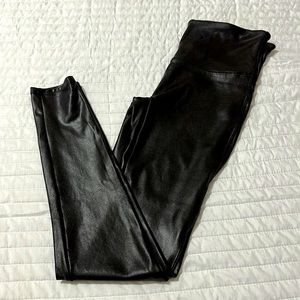 Spanx leather leggings. Size Med. NWOT